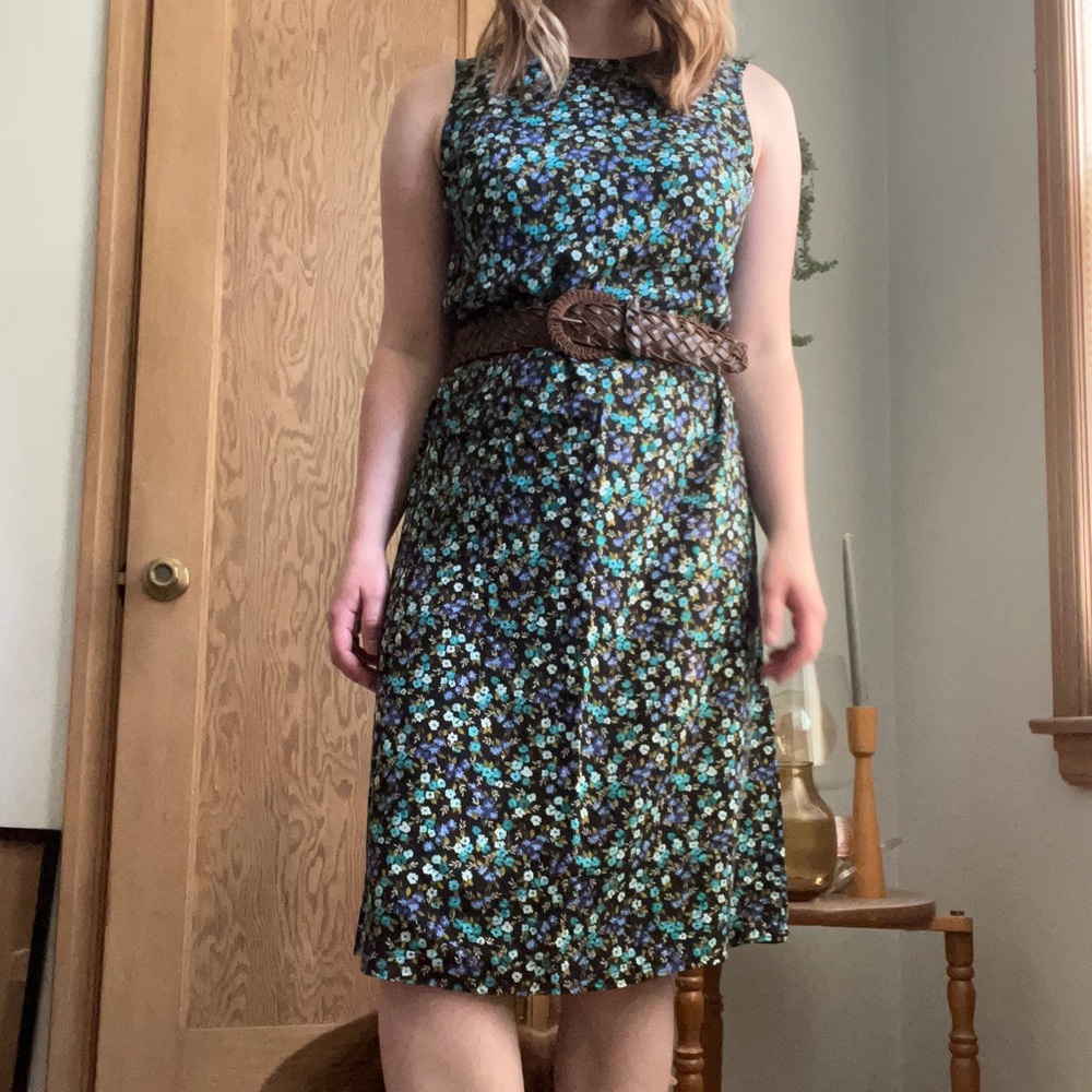 Vintage Floral Midi Dress